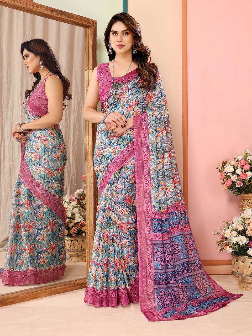 YNF KOTA SILK KESH245 RNF11 SAREES WHOLESALE KOTA DORIA LADIES PRINTED SAREES MANUFACTURER - Deevit International