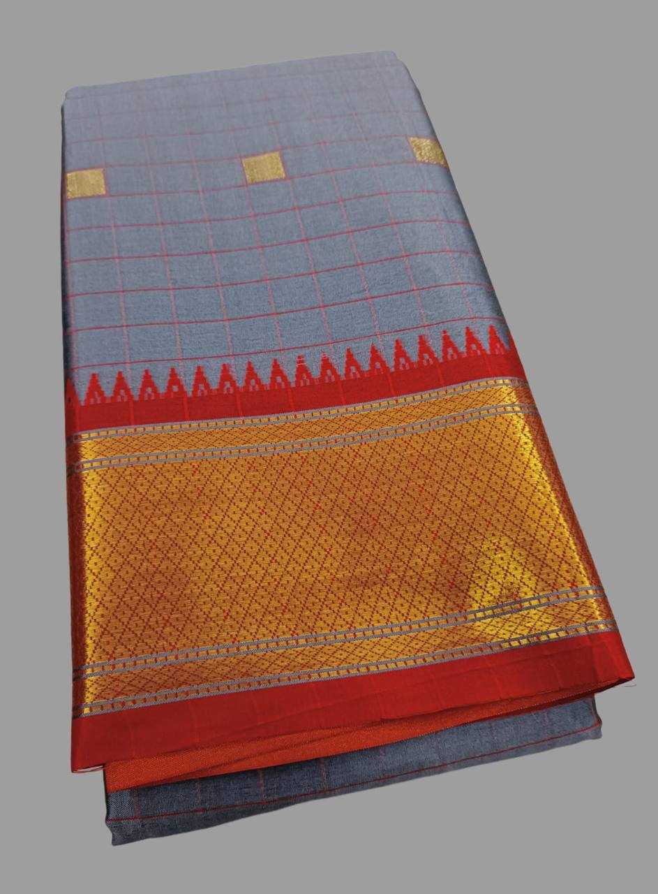 YNF LICHI SILK KESH245 RNF16 SAREES WHOLESALE JACQUARD ZARI BORDER COTTON SILK SAREES MANUFACTURER - Deevit International