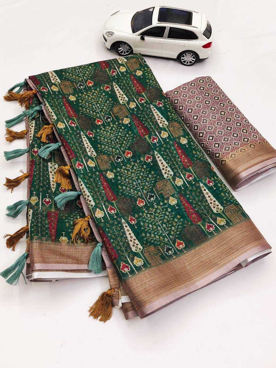 YNF LINEN KESH255 ETF08 SAREES WHOLESALE OFFICE WEAR COTTON PRINTED LINEN SAREES MANUFACTURER - Deevit International