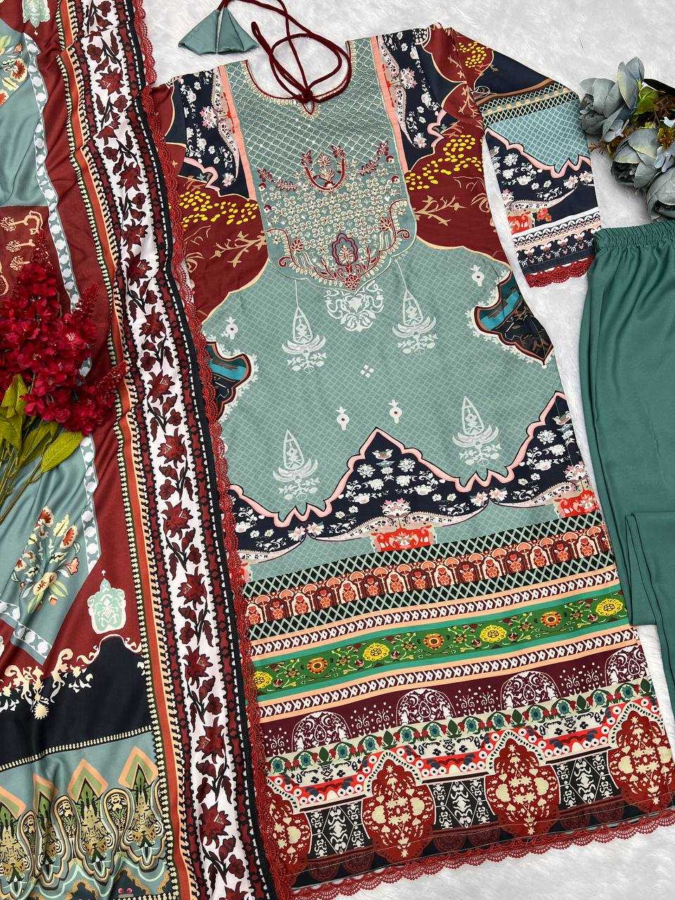 YNF MUSLIN KESH227 1024 SUITS & DRESSES WHOLESALE PAKISTANI EMBROIDERY PRINTED EID COLLECTIONS SUITS MANUFACTURE - Deevit International