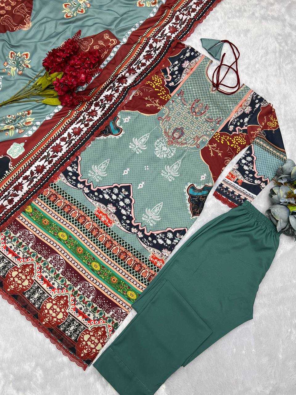 YNF MUSLIN KESH227 1024 SUITS & DRESSES WHOLESALE PAKISTANI EMBROIDERY PRINTED EID COLLECTIONS SUITS MANUFACTURE - Deevit International