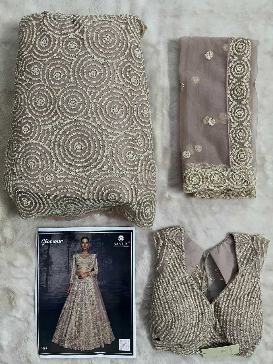 YNF NET SAYURI KESH233 PRESENT 5591 CLOTHING BRANDS WHOLESALE LEHENGA MANUFACTURER - Deevit International