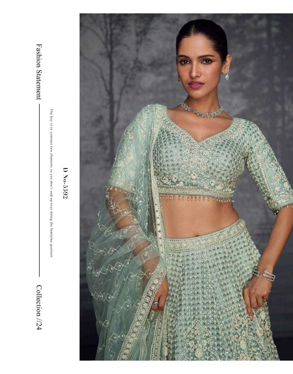 YNF NET SAYURI KESH233 PRESENT 5592 CLOTHING BRANDS WHOLESALE LEHENGA MANUFACTURER - Deevit International