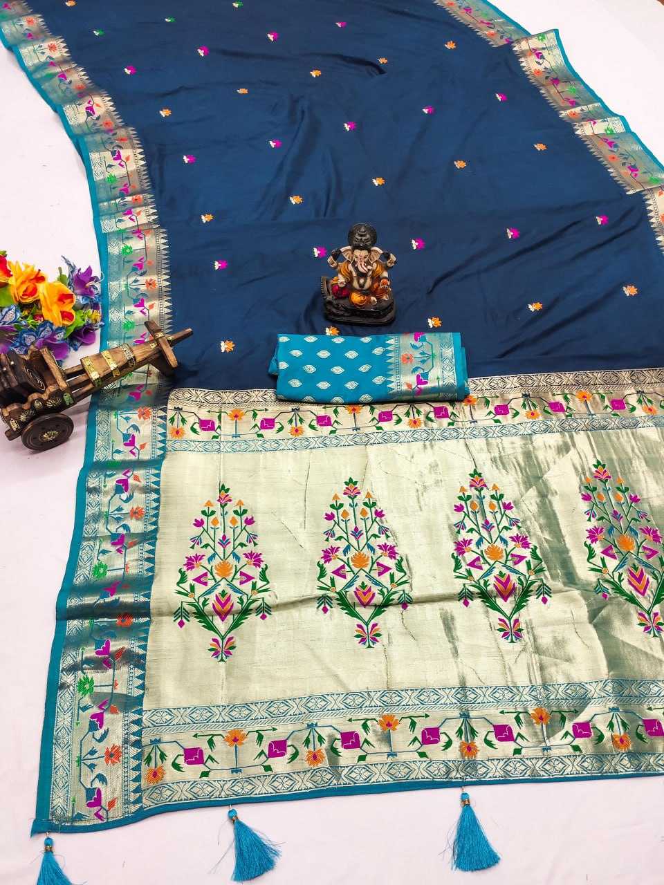 YNF PAITHANI SILK RIN183 SHABRISILK SAREES WHOLESALE FESTIVEL PAITHANI SOFT SILK SAREES MANUFACTURER - Deevit International