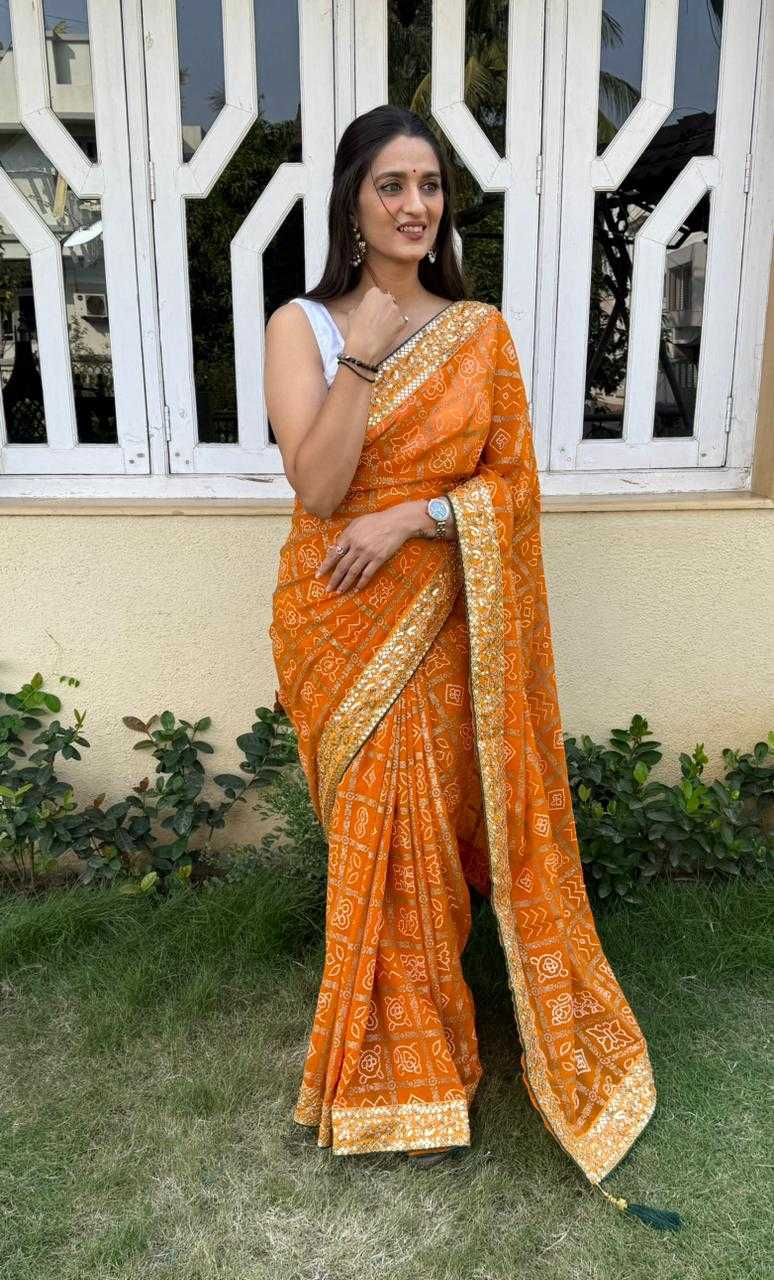 YNF PURE BANDHEJ KESH110 RADHA61 SAREES WHOLESALE TRADITIONAL LADIES DESIGNER PARTY WEAR SAREES MANUFACTURER - Deevit International