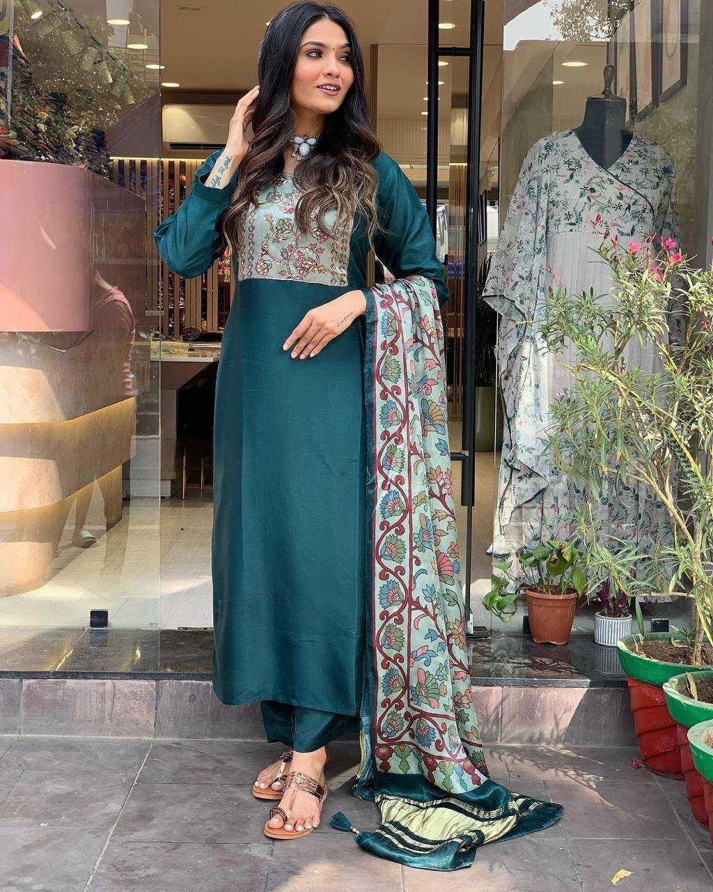 YNF ROMAN SILK KESH211 LDY114 SUITS & DRESSES WHOLESALE LADIES SILK CHANDERI LONG KURTI SUITS MANUFACTURE - Deevit International