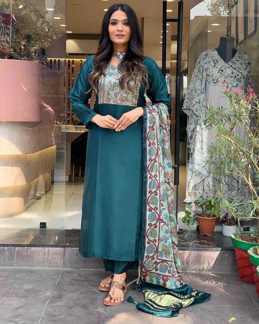 YNF ROMAN SILK KESH211 LDY114 SUITS & DRESSES WHOLESALE LADIES SILK CHANDERI LONG KURTI SUITS MANUFACTURE - Deevit International