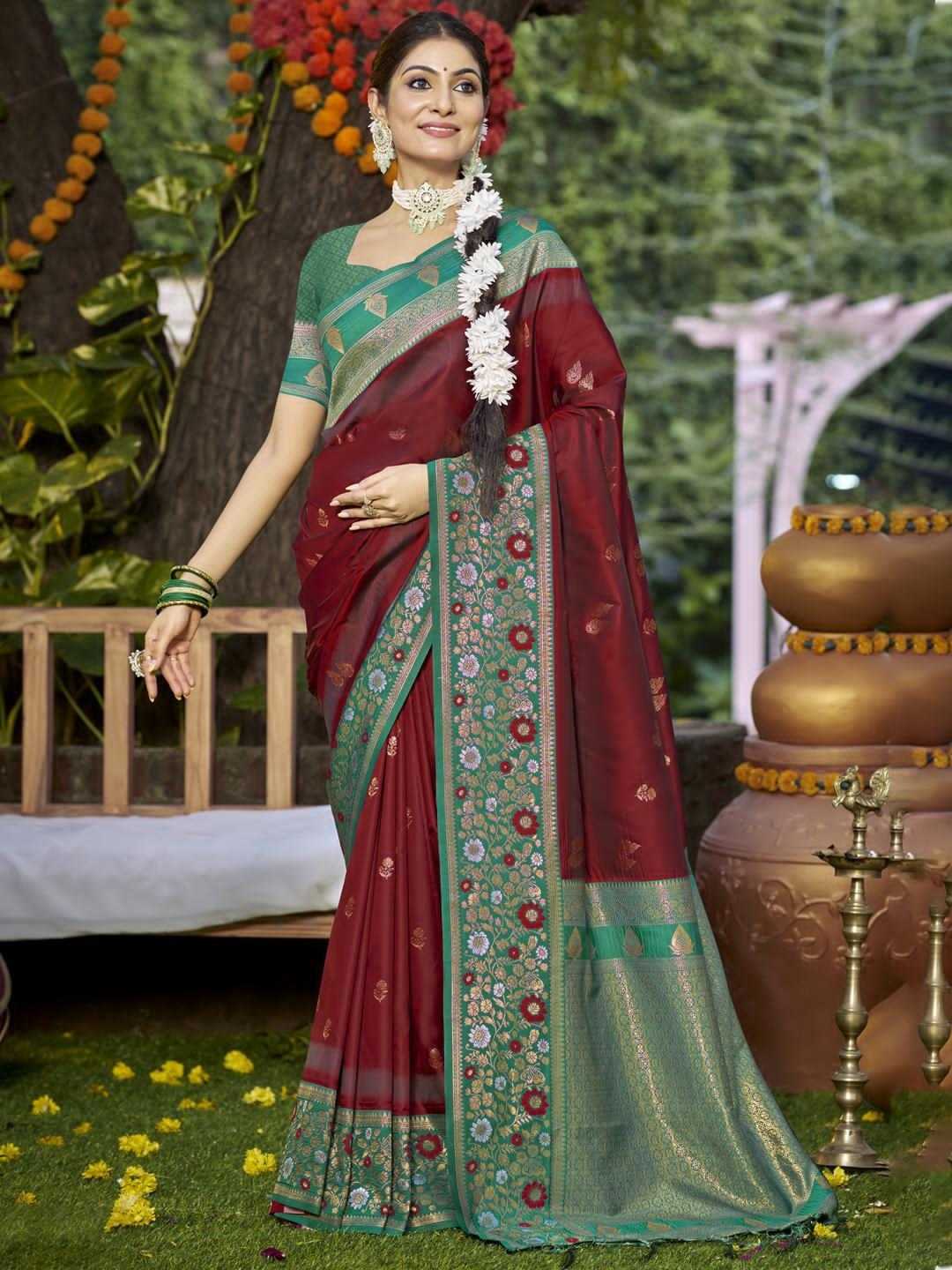 YNF SILK BUNAWAT RIN195 Pratima Silk CLOTHING BRANDS WHOLESALE SAREES MANUFACTURER - Deevit International