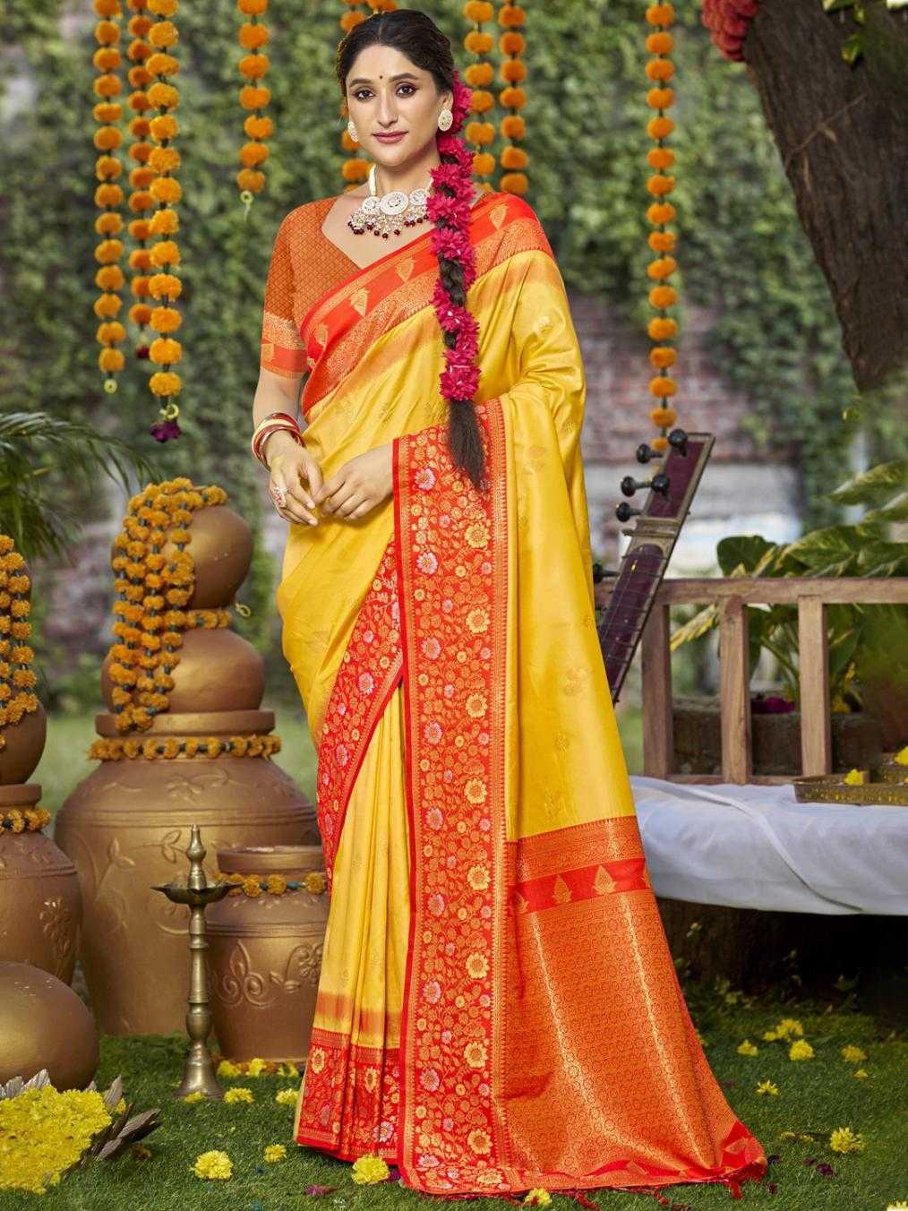 YNF SILK BUNAWAT RIN195 Pratima Silk CLOTHING BRANDS WHOLESALE SAREES MANUFACTURER - Deevit International