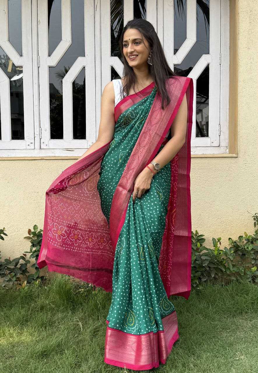 YNF SILK KESH117 RWC39 SAREES WHOLESALE SILK ZARI BORDER BANDHANI WEDDING OUTFITS SAREES MANUFACTURER - Deevit International