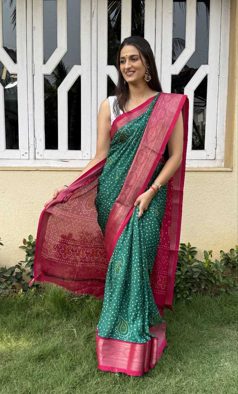 YNF SILK KESH117 RWC39 SAREES WHOLESALE SILK ZARI BORDER BANDHANI WEDDING OUTFITS SAREES MANUFACTURER - Deevit International