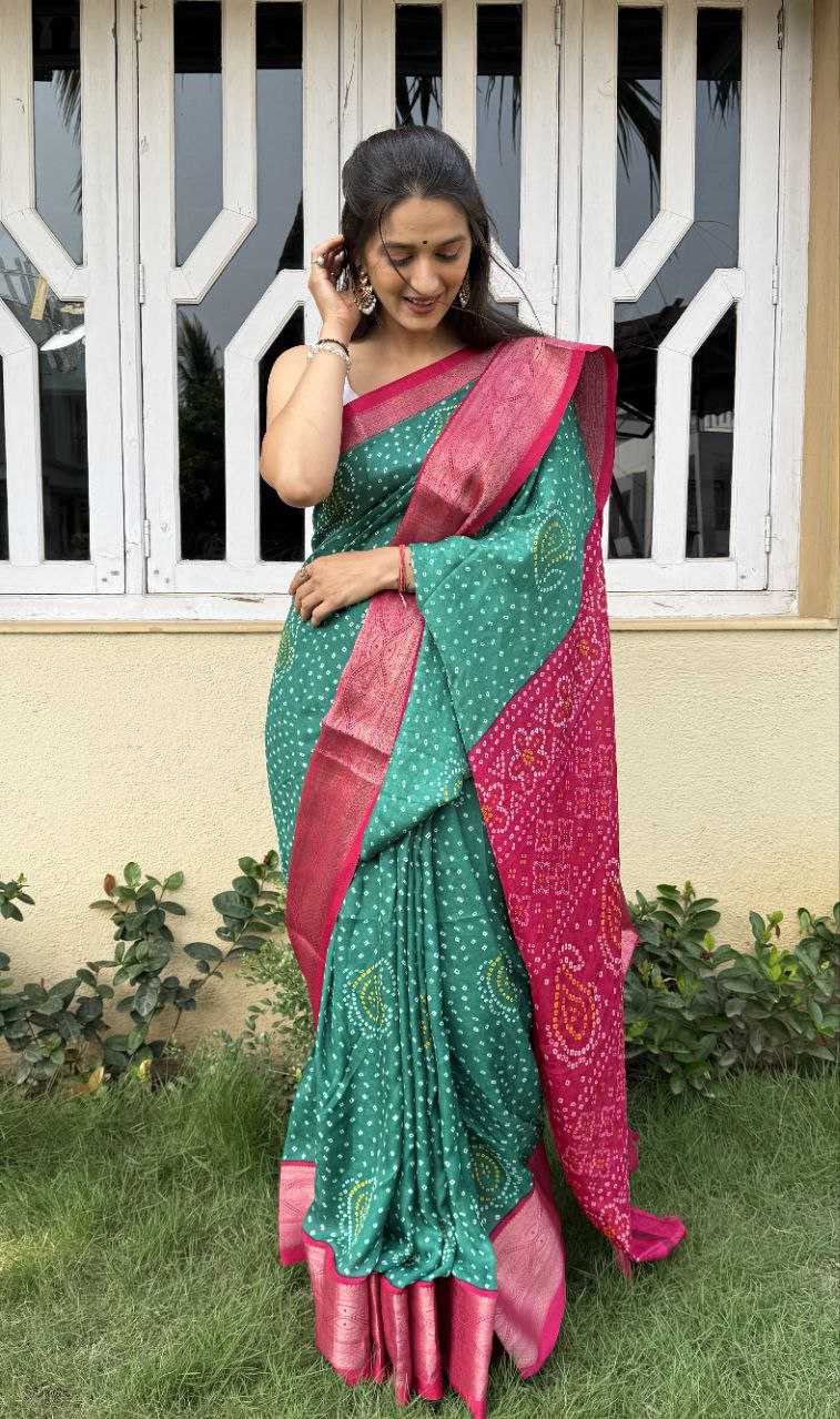 YNF SILK KESH117 RWC39 SAREES WHOLESALE SILK ZARI BORDER BANDHANI WEDDING OUTFITS SAREES MANUFACTURER - Deevit International