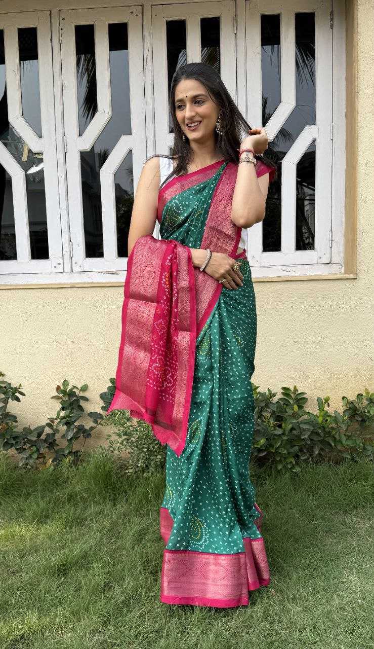 YNF SILK KESH117 RWC39 SAREES WHOLESALE SILK ZARI BORDER BANDHANI WEDDING OUTFITS SAREES MANUFACTURER - Deevit International