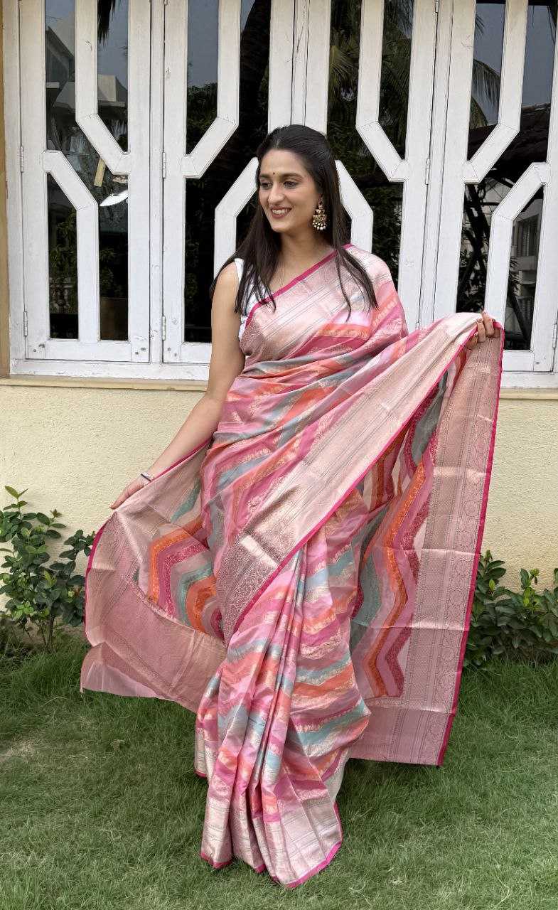 YNF SILK KESH117 RWC48 SAREES WHOLESALE SILK ZARI BORDER LEHERIYA WEDDING OUTFITS SAREES MANUFACTURER - Deevit International