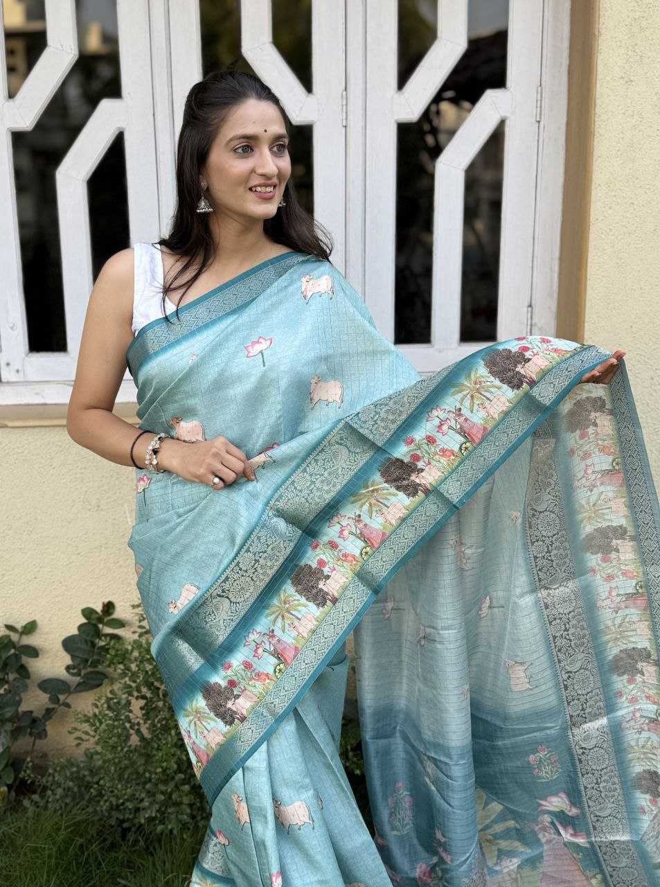 YNF SILK KESH117 RWC64 SAREES WHOLESALE PRINTED JACQUARD SILK SAREES MANUFACTURER - Deevit International