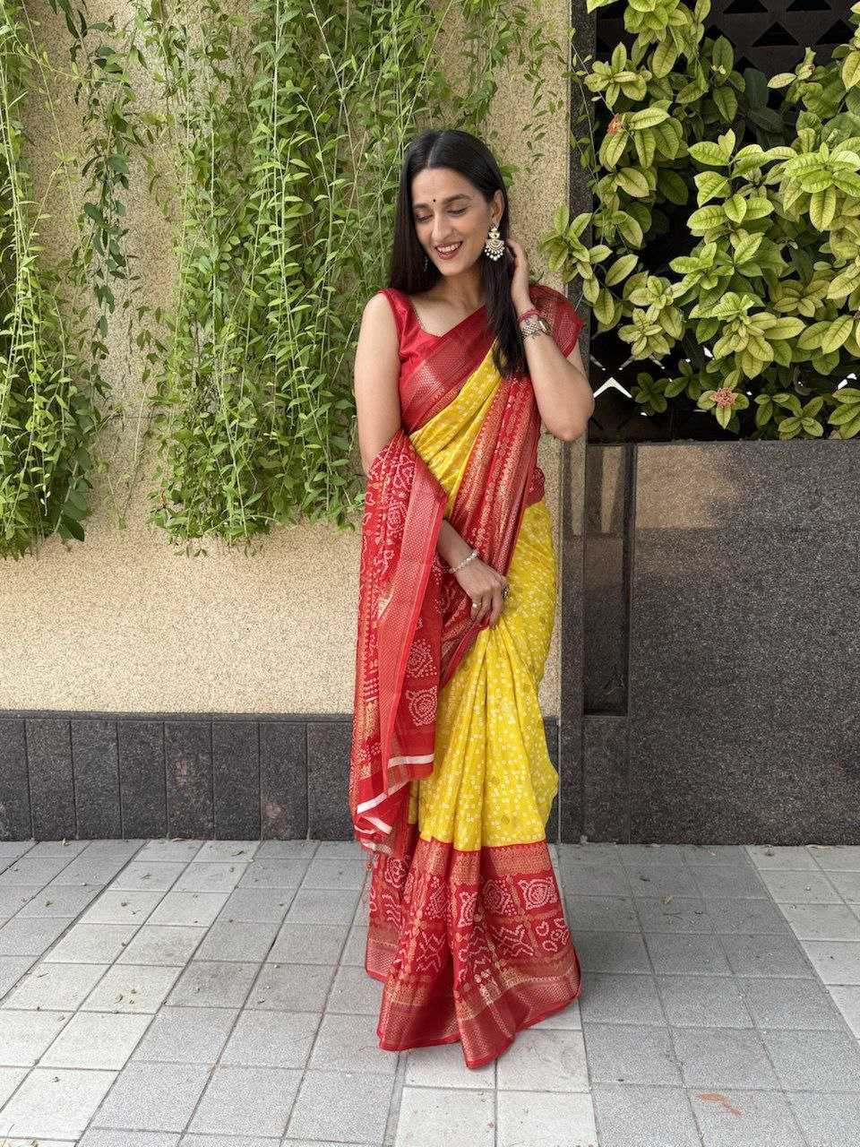 YNF SILK KESH117 RWC86 SAREES WHOLESALE BANDHANI JACQUARD SILK YELLOW HALDI OUTFITS SAREES MANUFACTURER - Deevit International