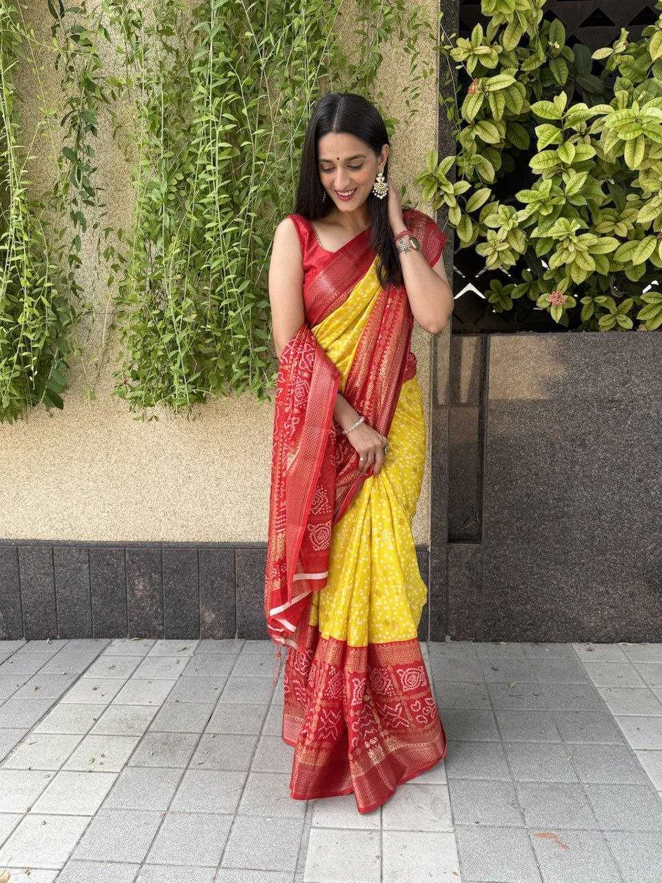 YNF SILK KESH117 RWC86 SAREES WHOLESALE BANDHANI JACQUARD SILK YELLOW HALDI OUTFITS SAREES MANUFACTURER - Deevit International