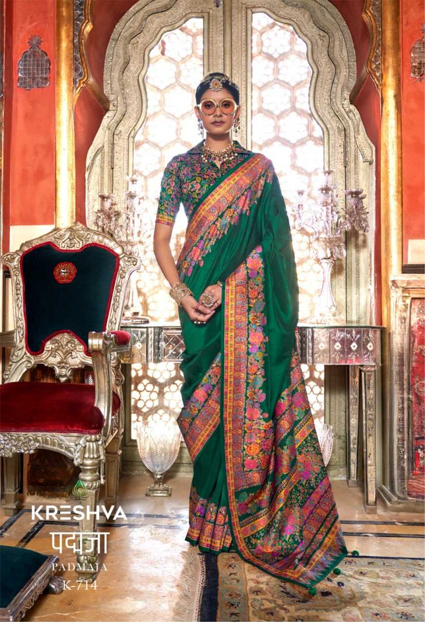 YNF SILK KRESHVA RIN195 Padmaja MOHMANTHAN CLOTHING BRANDS WHOLESALE SAREE MANUFACTURER - Deevit International