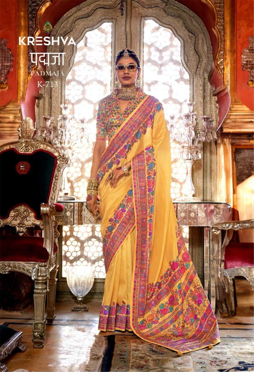 YNF SILK KRESHVA RIN195 Padmaja MOHMANTHAN CLOTHING BRANDS WHOLESALE SAREE MANUFACTURER - Deevit International