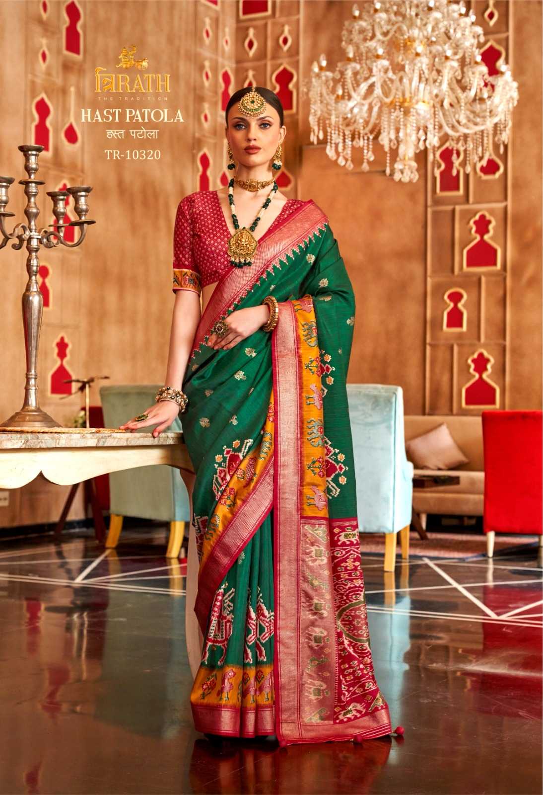 YNF SILK TRIRATH RIN195 HAST PATOLA CLOTHING BRANDS WHOLESALE GOWN MANUFACTURER - Deevit International