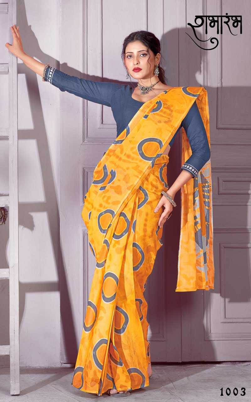 YNF SOFT COTTON SHUBHARBH KESH244  सु भा रं भ CLOTHING BRANDS WHOLESALE SAREES MANUFACTURER - Deevit International