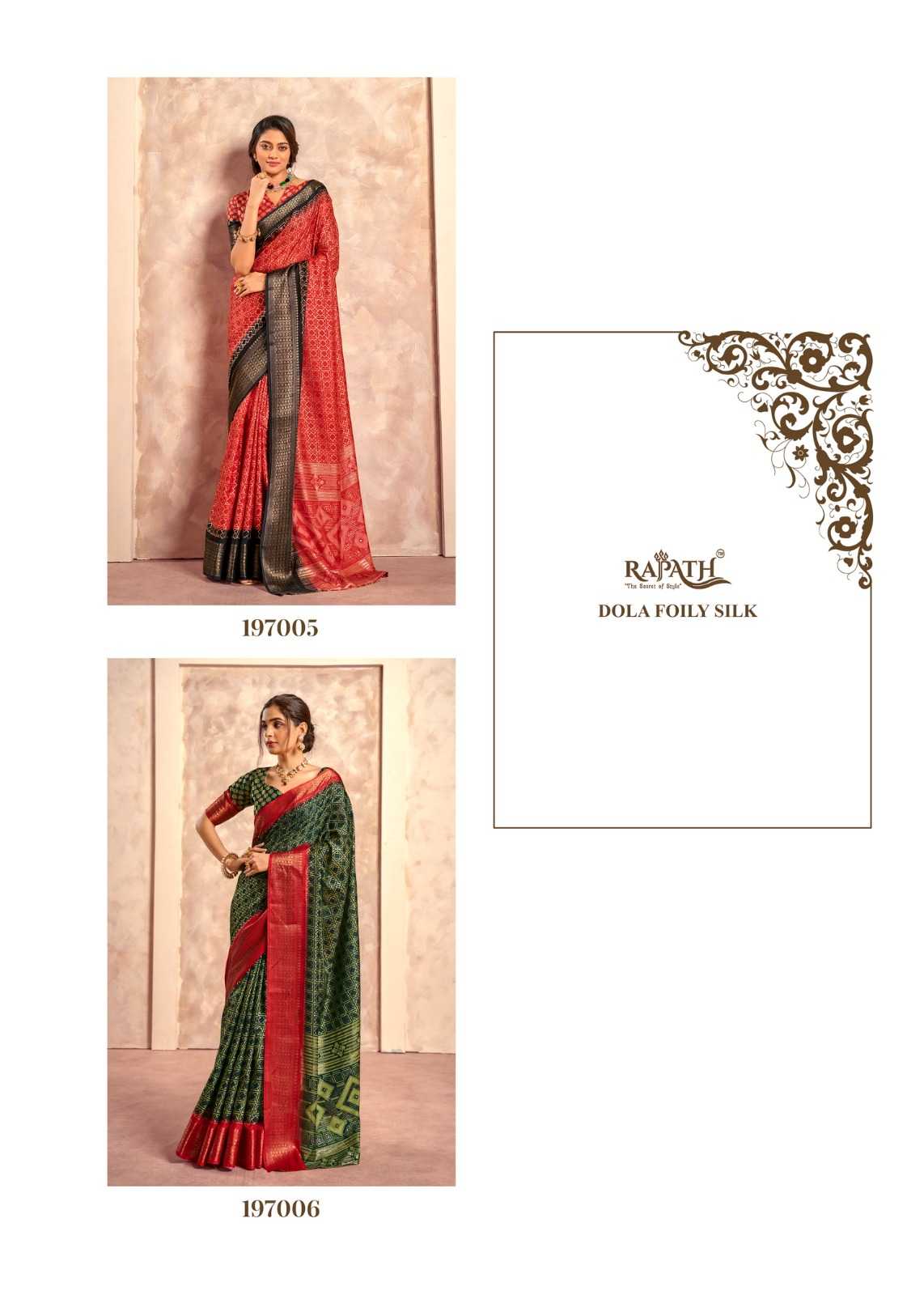 YNF SOFT DOLA RAJPTH RIN195 Cello Silk CLOTHING BRANDS WHOLESALE SAREES MANUFACTURER - Deevit International