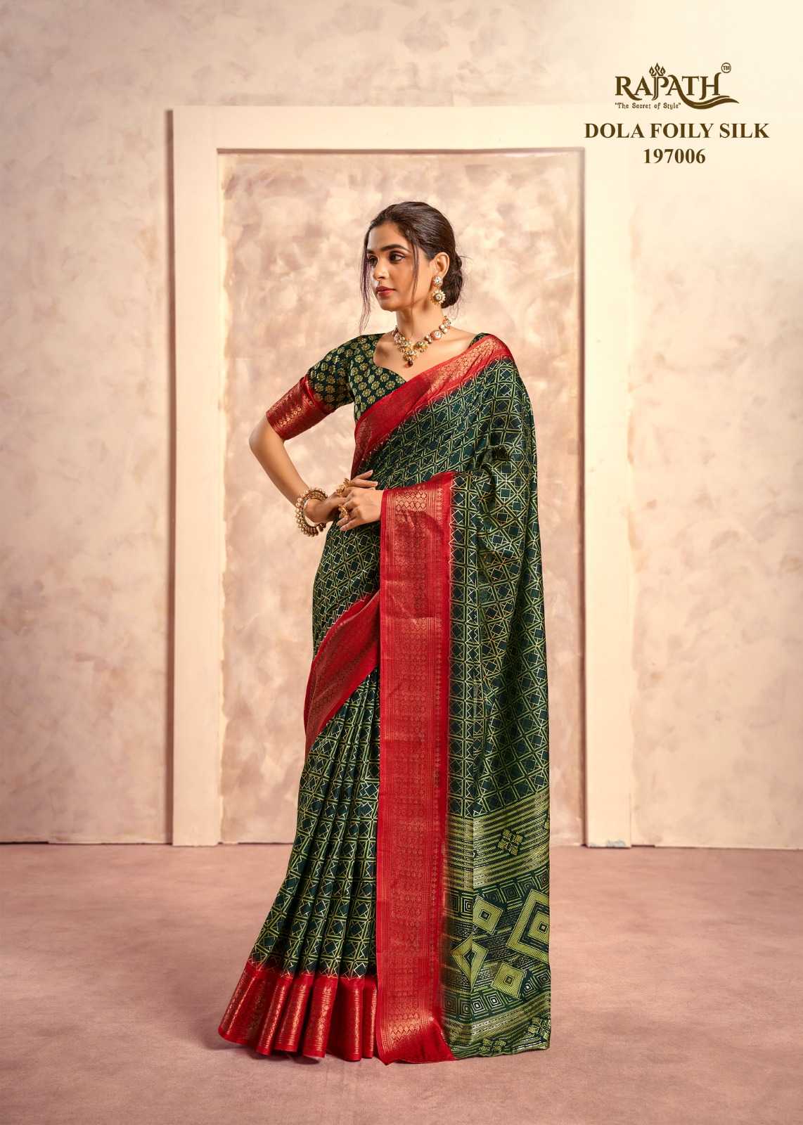 YNF SOFT DOLA RAJPTH RIN195 Cello Silk CLOTHING BRANDS WHOLESALE SAREES MANUFACTURER - Deevit International