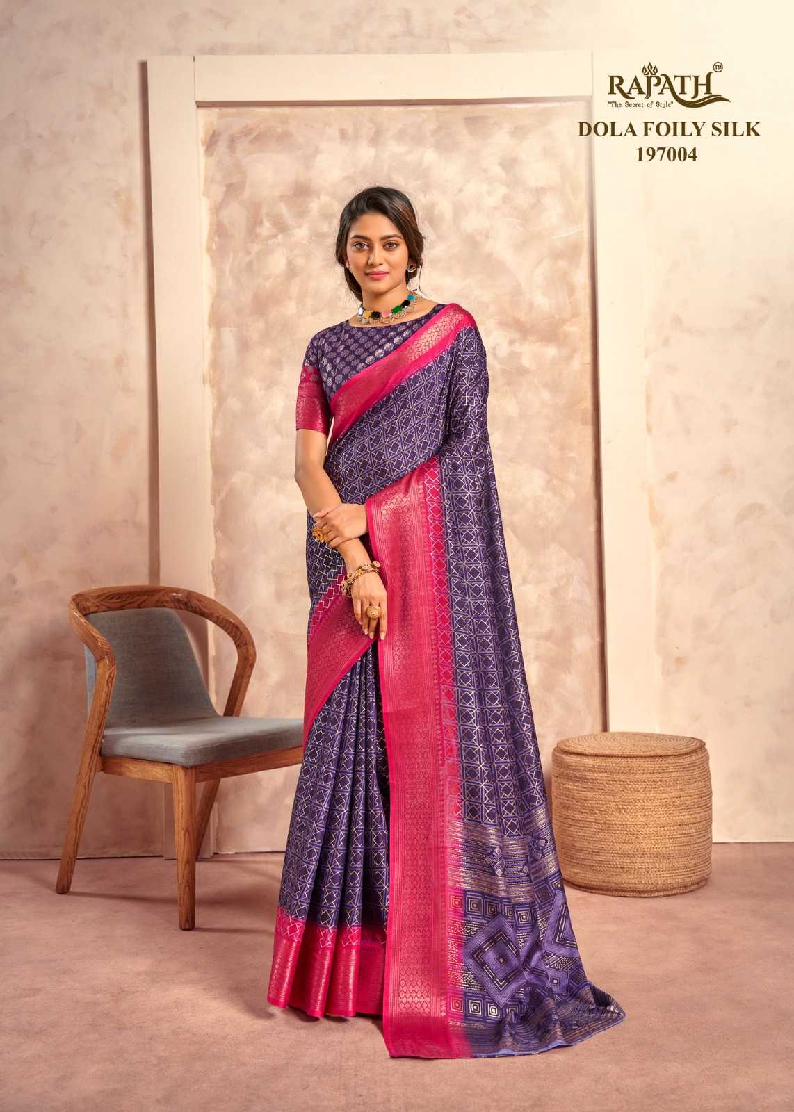 YNF SOFT DOLA RAJPTH RIN195 Cello Silk CLOTHING BRANDS WHOLESALE SAREES MANUFACTURER - Deevit International