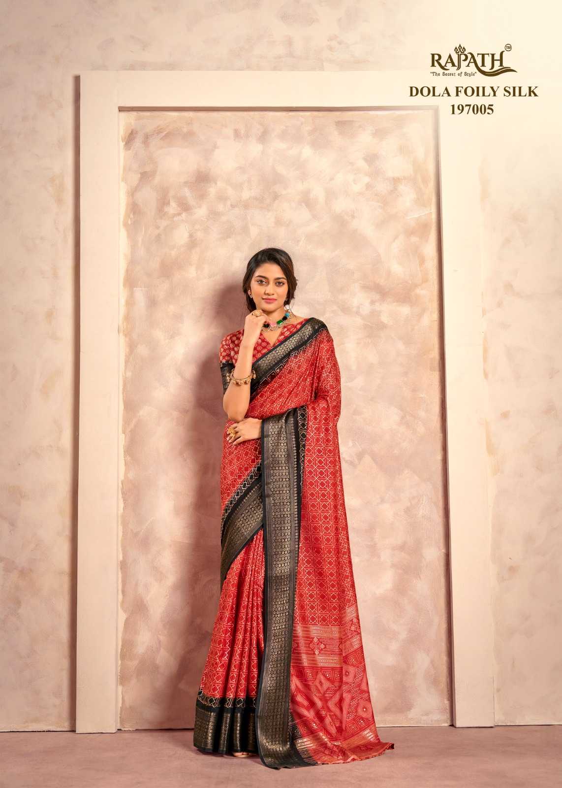 YNF SOFT DOLA RAJPTH RIN195 Cello Silk CLOTHING BRANDS WHOLESALE SAREES MANUFACTURER - Deevit International