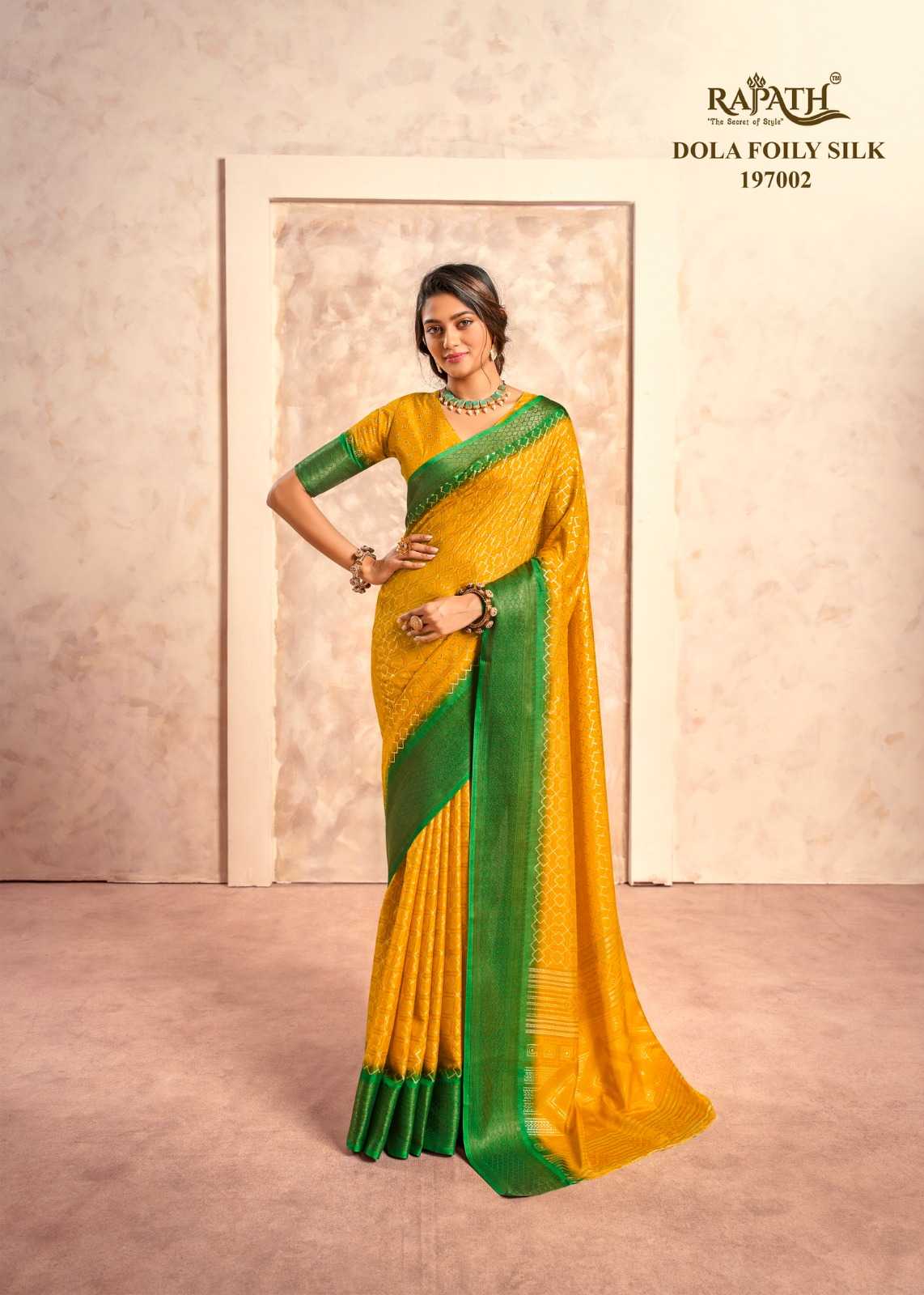 YNF SOFT DOLA RAJPTH RIN195 Cello Silk CLOTHING BRANDS WHOLESALE SAREES MANUFACTURER - Deevit International