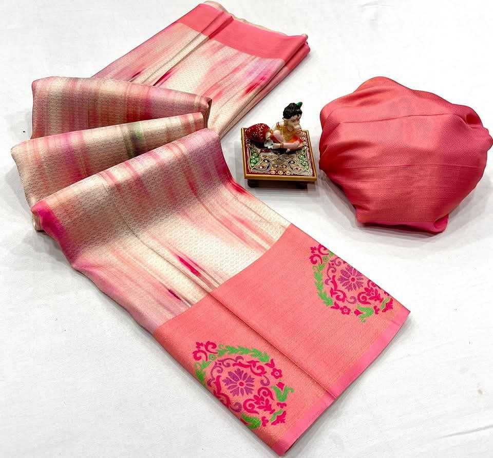 YNF SOFT SILK RIN165 RRI11 SILK SAREES WHOLESALE SOFT SILK PATTU SILK ZARI BORDER PRINTED SILK SAREES MANUFACTURER - Deevit International