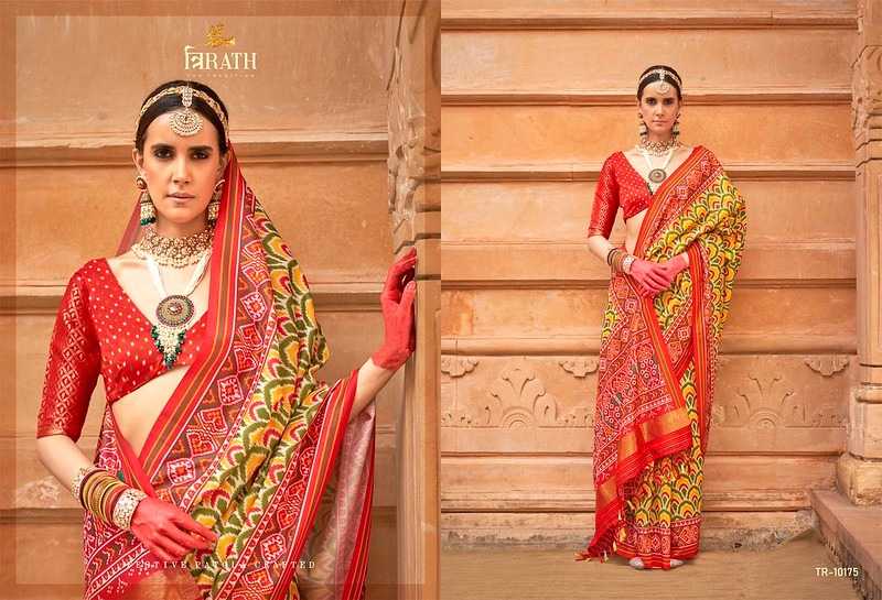 YNF SOFT SILK TRIRATH KESH113 Tirth Patola CLOTHING BRANDS WHOLESALE SAREES MANUFACTURER - Deevit International