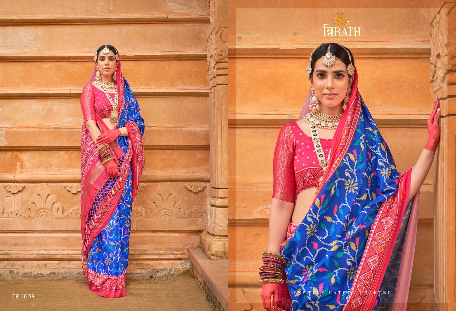 YNF SOFT SILK TRIRATH KESH113 Tirth Patola CLOTHING BRANDS WHOLESALE SAREES MANUFACTURER - Deevit International