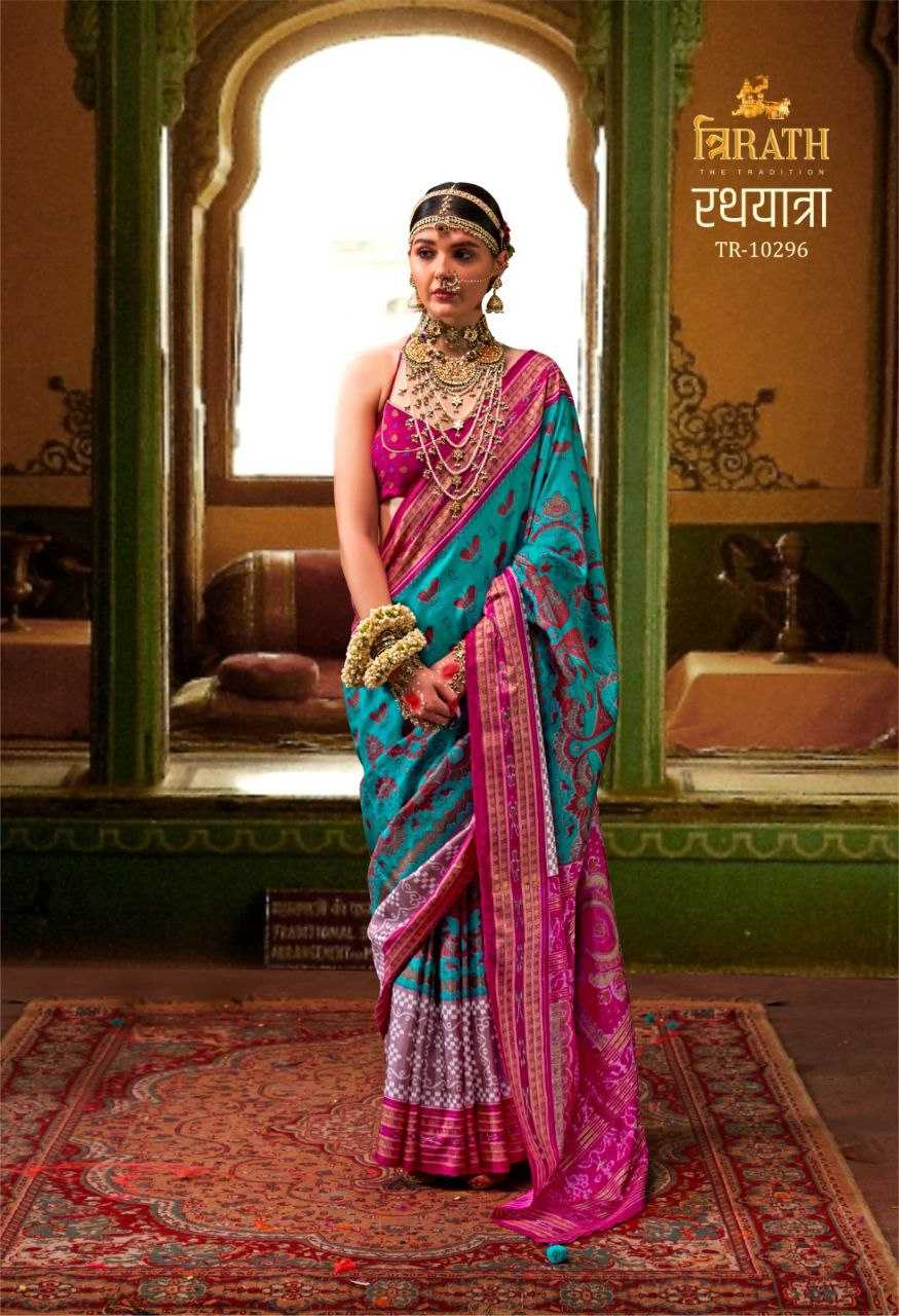 YNF SOFT SILK TRIRATH RIN195 RATHYATRA CLOTHING BRANDS WHOLESALE SAREES MANUFACTURER - Deevit International