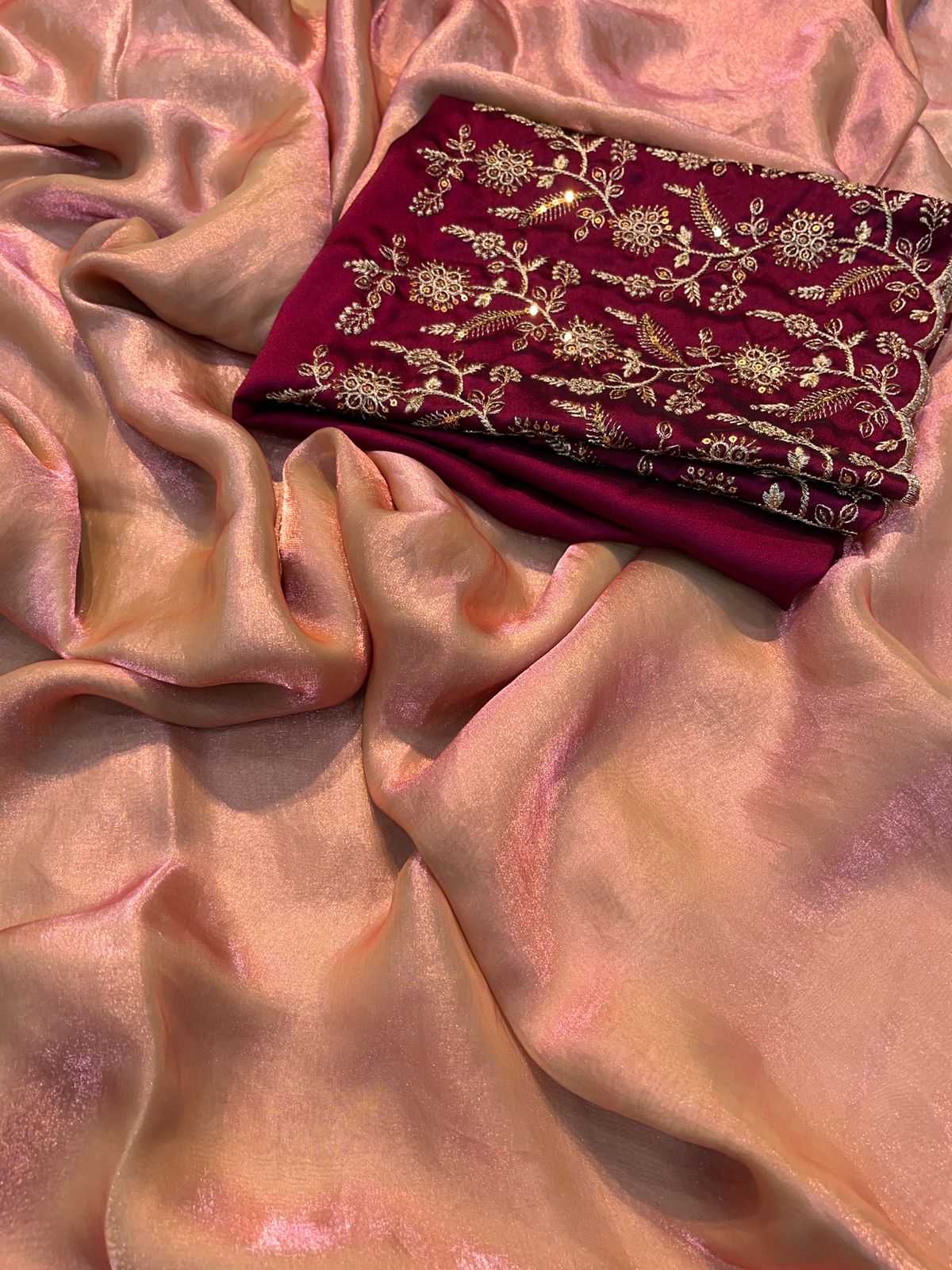 YNF SPACE SILK KESH195 KRF36 SAREES WHOLESALE PARTY WEAR SILK PLAIN SAREES MANUFACTURER - Deevit International