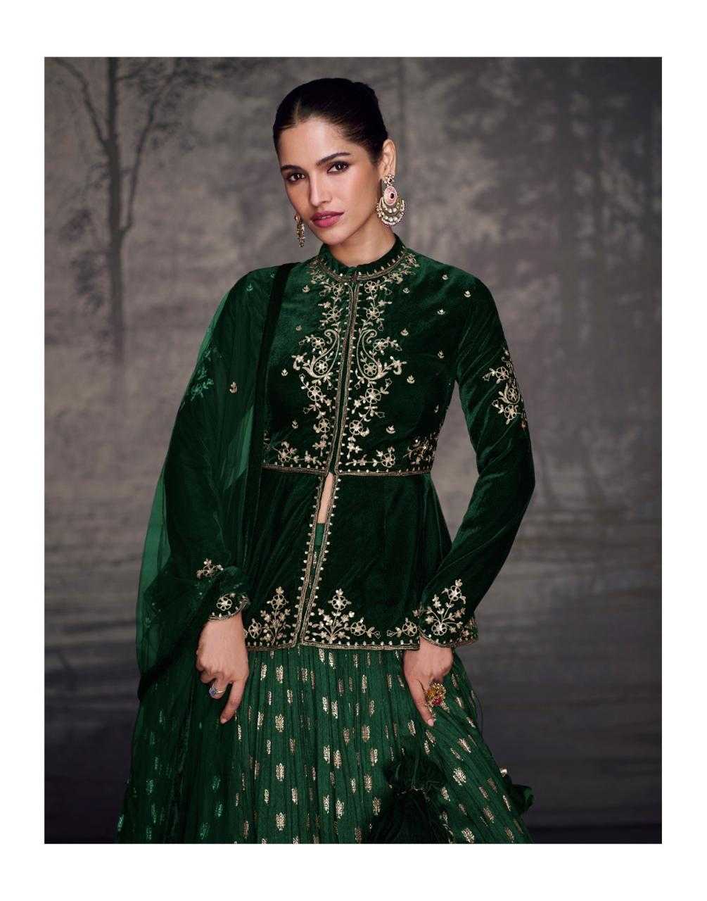 YNF VELEVT SAYURI KESH233 GLAM1 CLOTHING BRANDS WHOLESALE LEHENGA MANUFACTURER - Deevit International