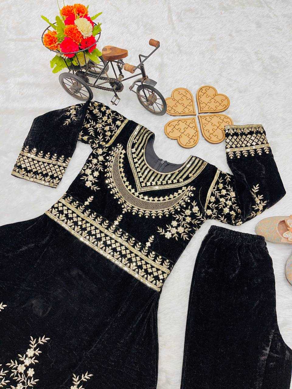 YNF VELVET RIN1544 190 WHOLESALE KIDS SUIT KIDS ANARKALI SUITS MANUFACTURER - Deevit International