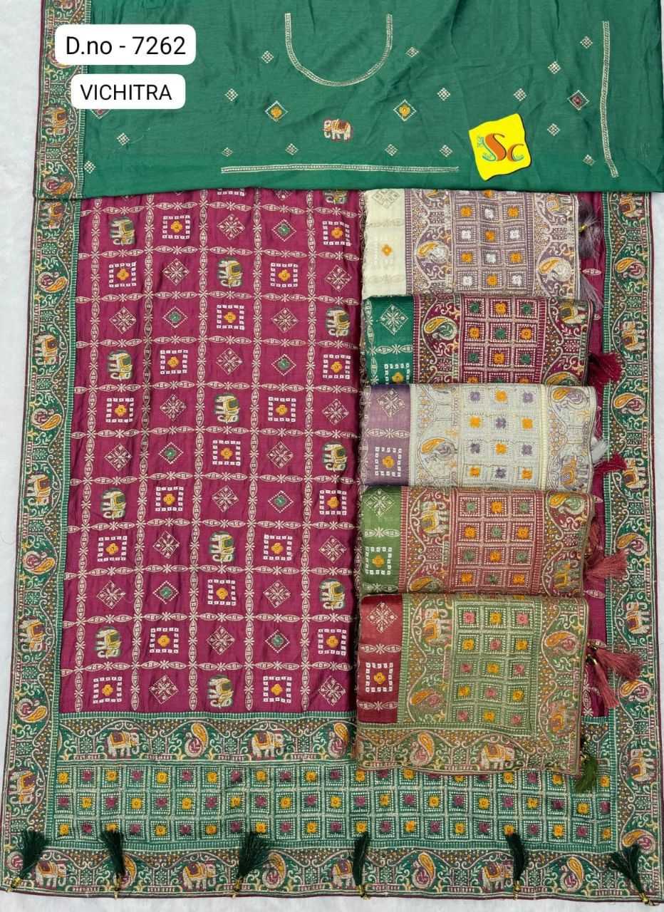 YNF VICHITRA SILK KESH114 7262 SILK SAEES WHOLESALE TRADITIONAL  EMBROIDERY SAREES FOR WEDDING MANUFACTURER - Deevit International