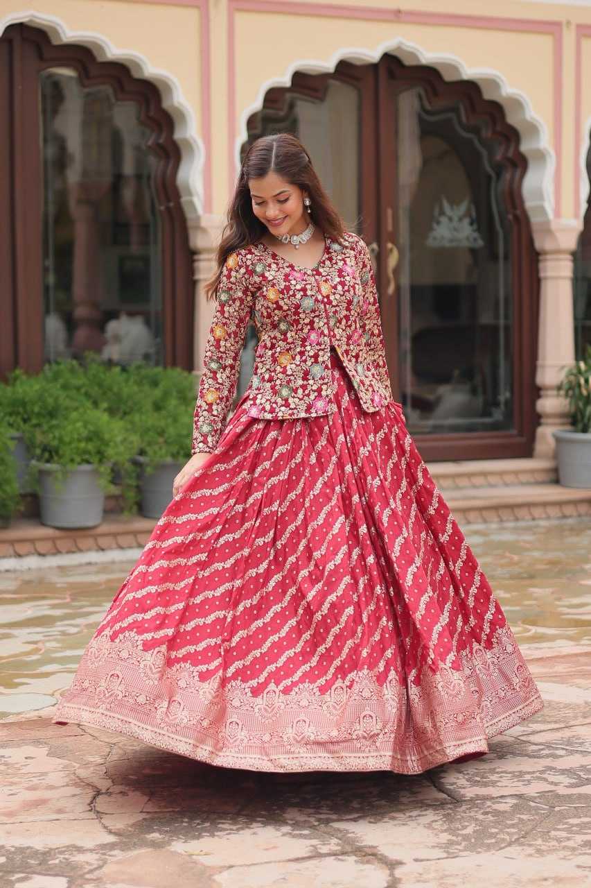 YNF VISCOSE KESH132 7125 LEHENGAS WHOLESALE WEDDING ZARI WORK CEOP TOP LEHENGAS MANUFACTURER - Deevit International