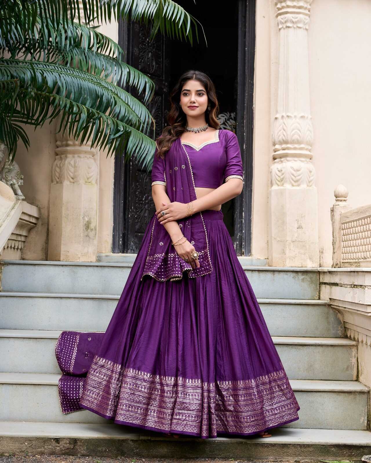 YNF CHANDERI SILK KESH392 PRIYADARSHI LEHENGAS  WHOLESALE TRADITIONAL,SILK,ZARI WORK LEHENGAS MANUFACTURE - Deevit International