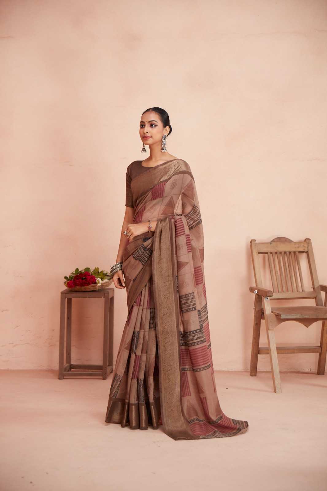 YNF CHANDERI SILK SILK KRESHVA KESH235 Meera CLOTHING BRANDS WHOLESALE SAREE MANUFACTURER - Deevit International