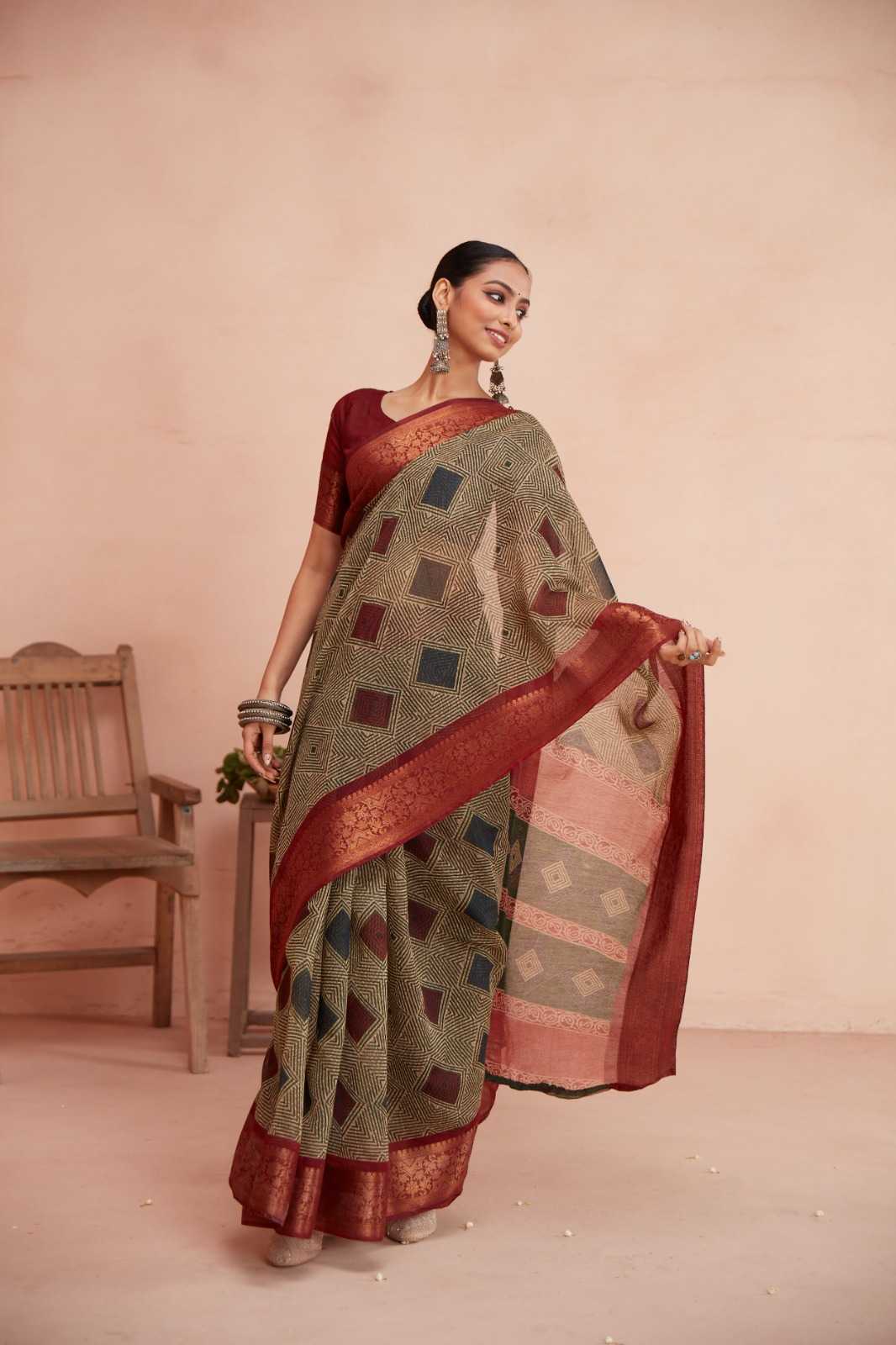 YNF CHANDERI SILK SILK KRESHVA KESH235 Meera CLOTHING BRANDS WHOLESALE SAREE MANUFACTURER - Deevit International