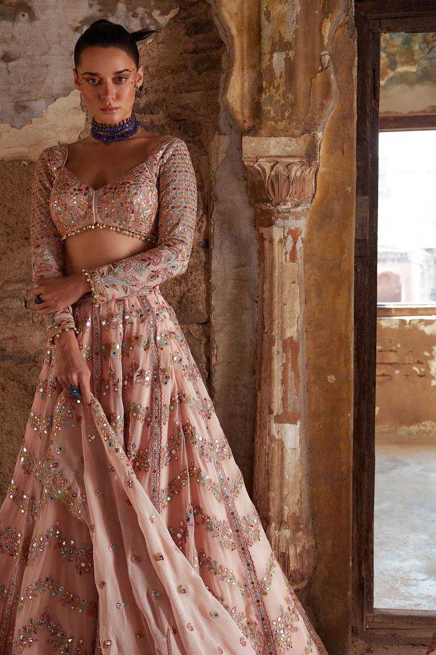 YNF GEORGETTE  KESH270 68 LEHENGA  WHOLESALEZARI WEDDING GEORGETTE LEHENGA  MANUFACTURER - Deevit International