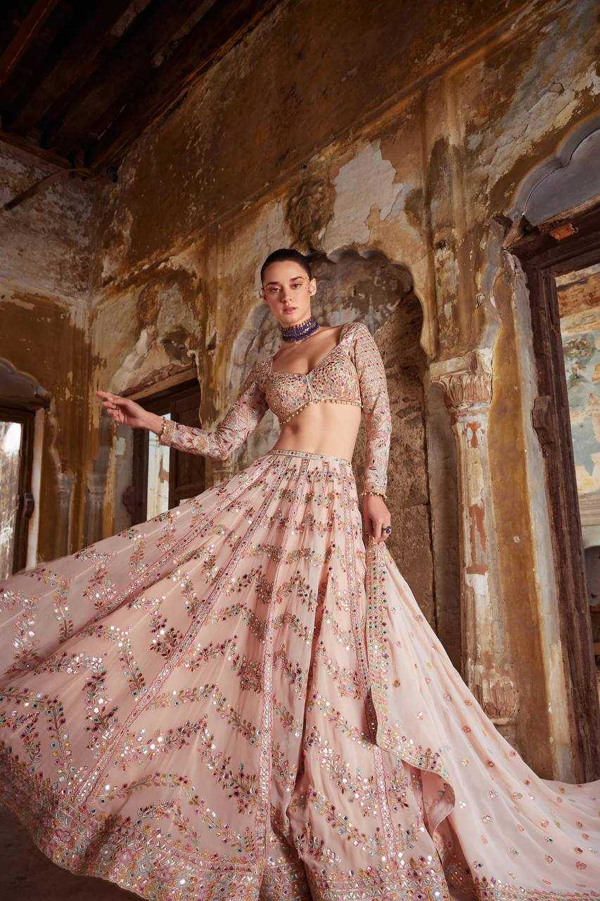 YNF GEORGETTE  KESH270 68 LEHENGA  WHOLESALEZARI WEDDING GEORGETTE LEHENGA  MANUFACTURER - Deevit International