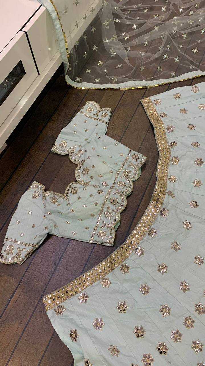 YNF MULBERRY KESH270 H5 LEHENGAS WHOLESALE SILK ZARI & MIRROR WORK LEHENGA MANUFACTURER  - Deevit International