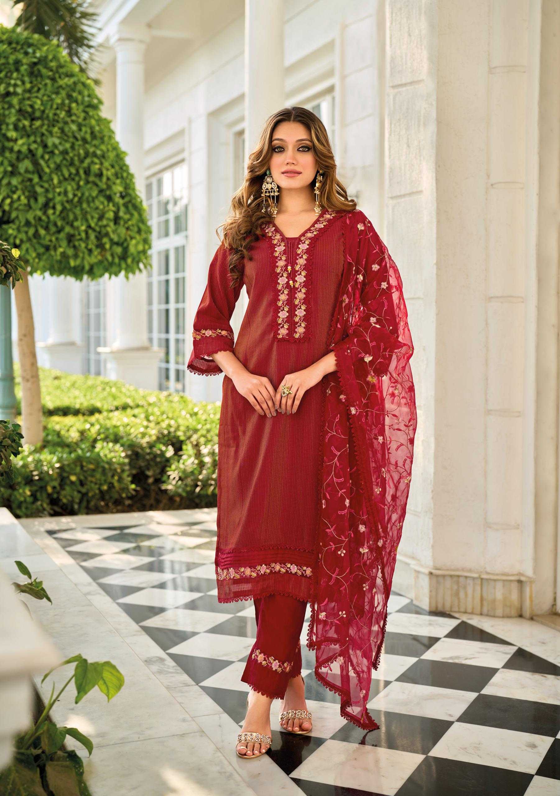Ynf Silk KESH443 AARFA Suits & Dresses Wholesale Embroidery Suits Ladies Silk Suit Handloom Suits Manufacturer - Deevit International