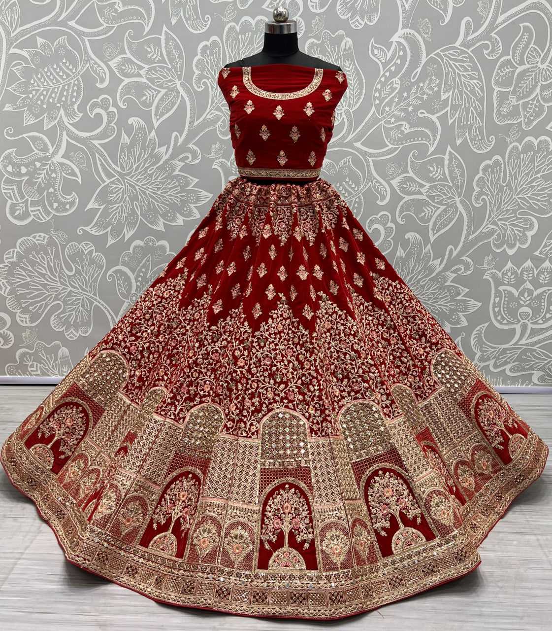 Ynf Velvet RIN207 4332 Lehengas Wholesale Fancy Lehenga Rajwada Lehenga Wedding Lehenga Manufacturer - Deevit International